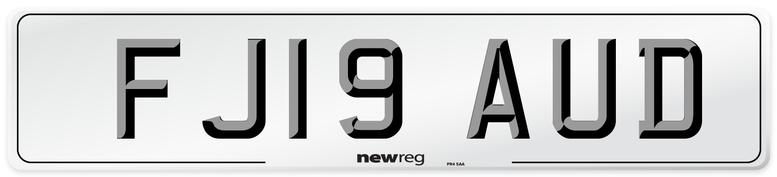 FJ19 AUD Number Plate from New Reg